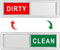 Cimkiz Dishwasher Magnet Clean Dirty Sign Shutter Only Changes When You Push It Non-Scratching Strong Magnet or 3M Adhesive Options Indicator Tells Whether Dishes Are Clean or Dirty (Silver)