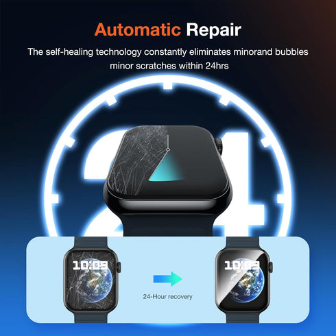 Full Coverage Screen Protector for Apple Watch Series 9/8/7 41mm,Hard Protective Cover Film Installation Kit for Iwatch S9/S8/S7 41mm, Watch TPU F...