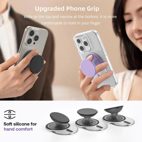 AUROX Magnetic Phone Grip Holder for Magsafe Phone Grip, Expandable Collapsible Phone Grip Stand Holder with Kickstand for Magsafe Stand Compatibl...