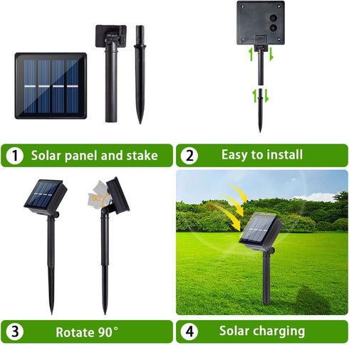 Solar Strip Lights Outdoor LED Outdoor Tape Lights Waterproof 20FT 180LED Rope Cuttable for Wrap Outside Pool Christmas Back Lighting Stair Step (...