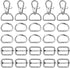 PAXCOO Purse Hardware, 50pcs Swivel Hook with D Rings for Purses, Keychain, Lanyard and Handbags (3/4 Inches)...