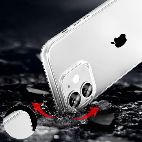 TENOC Phone Case Compatible with iPhone 12 & iPhone 12 Pro, Clear Case Shockproof Protective Bumper Slim Cover for 6.1 Inch...