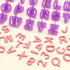 40pcs Alphabet Cookie Cutters Set Purple Plastic Letter Cake Decorating Fondant Number Cutters Mould Tools Fondant Letter and Number Stamps for Su...