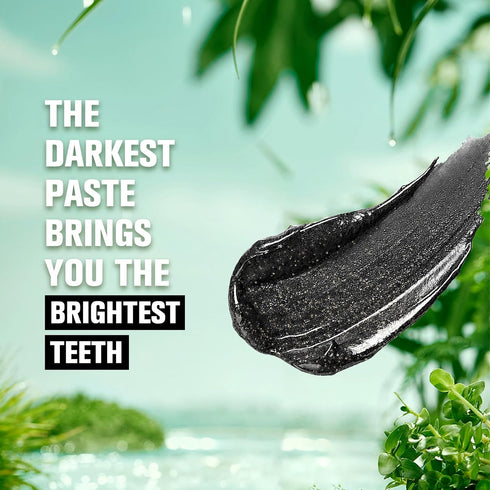 Natural Bamboo Charcoal Whitening Toothpaste - Pack of 3, Gentle Stain Removal,Fresh Breath,Vegetarian-Friendly, 2.47 Oz Tubes...