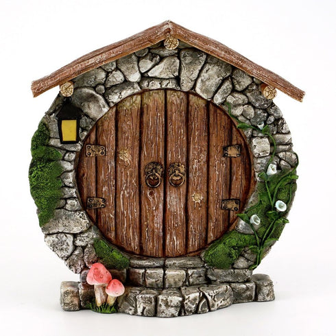 Top Collection 5.25" Miniature Fairy Garden & Terrarium Charming Round Door Decor, Small...