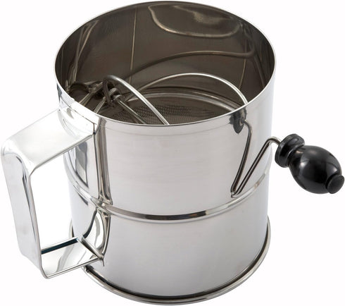 Winco Winware 8 Cup Stainless Steel Rotary Sifter...