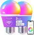 Consciot Smart Light Bulbs, WiFi LED Light Bulb That Works with Alexa & Google Home, Music Sync, Color Changing Light Bulb, A19 E26 2.4Ghz WiFi Li...