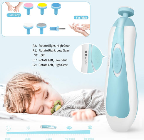 JIFTOK Baby Healthcare and Grooming Kit, 22 in 1 Newborn Safety Care Essentials Set with Electric Nail File Set, Hair Brush Comb, Nail Clippers fo...