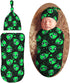 Green Alien Head Newborn Swaddle Blankets Hat Sets Soft Baby Receiving Blanket Swaddle Sack for Baby Shower Infant Boy Girl Gift...