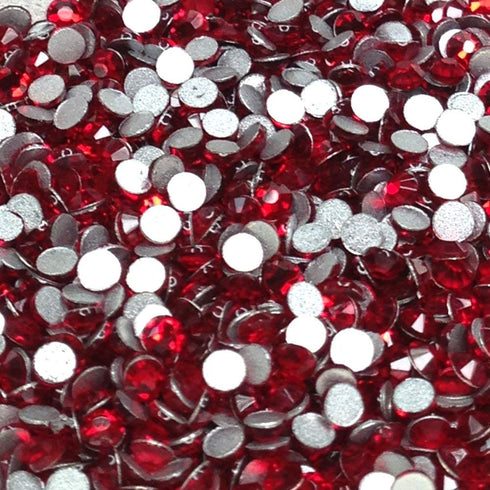Crystal AB/Crystal Flatback Glass Rhinestones Glue Fix Quality (ss16 (4mm) 1440 pcs, Light Siam)...