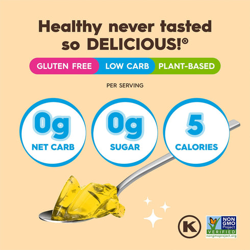 Simply Desserts Sugar-Free Peach Jel, 6-Pack – Vegan Dessert, Keto Snacks, Diabetic Friendly & Kosher, 1.7 Oz Ea...
