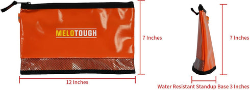 MELOTOUGH 12 inch Zipper Tool Pouch, Multipurpose Small Tool Bag Carry Case For Small Tools - Storage Pouches, Accessories for all your need orgai...