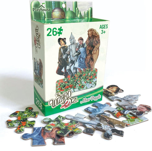 Playhouse Wizard of Oz Poppy Fields 26-Piece Die-Cut Shaped Mini Puzzle for Kids...