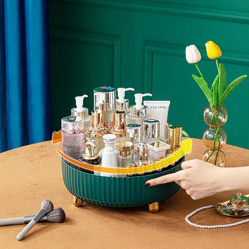 Anyoifax Makeup Perfume Organizer Tray 360 Degree Rotating Lazy Susan Skincare Lotion Organizer Spinning Cosmetics Storage for Dresser, Vanity, Ba...