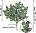 Supla 3 Pcs Realistic Eucalyptus Leaves Bushes Artificial Greenery Stems Faux Eucalyptus Branches in Grey Green 14.6" Tall for Vase Bouquets Wreat...
