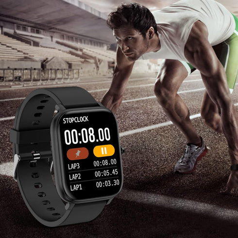 Smart Watch for Men Women Compatible with iPhone Samsung Android Phone 1.69 inch Full Touch Screen IP68 Waterproof Bluetooh Fitness Tracker Heart ...