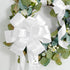 HUIHUANG White Satin Wired Ribbon 1-1/2 inch White Double-faced Satin Wire Ribbon for Bows Making, Wreaths, Gift Wrapping, Holiday Home Decor, Cra...