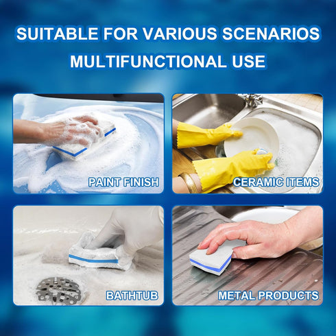 Upgrade Melamine Sponge, 20 Pack Extra Thick More Lasting 3X Density Premium Magic Sponge Eraser, Multi Surface Power Scrubber Foam Stain and Mark...