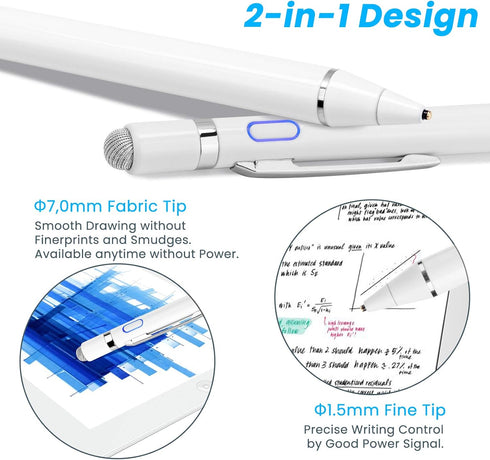 Stylus for Dell 2 in 1 Laptop Pen, EDIVIA Digital Pencil with 1.5mm Ultra Fine Tip Penicl for Dell 2 in 1 Laptop Stylus, White...