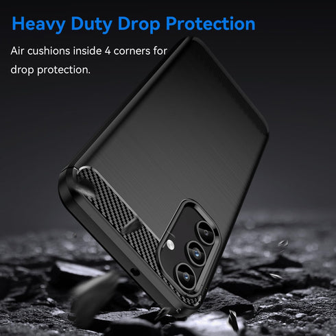 for Samsung Galaxy A15 5G Phone case, Shockproof, Scratch Resistant Carbon Fiber Jacket, Soft TPU,for Galaxy A15 4G case (Black)...
