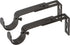 Ivilon Adjustable Brackets for Curtain Rods - for 1 or 1 1/8 Inch Rods. Set of 2 - Antique Black...