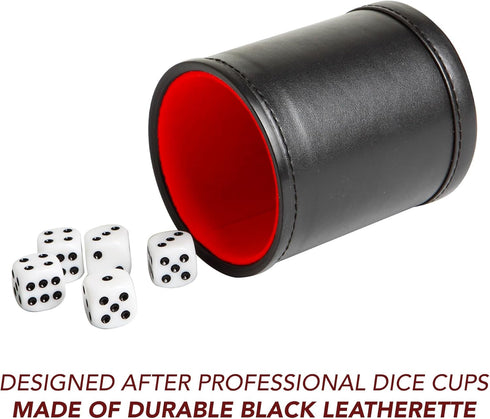 Hathaway Modifier Dice Cup with 5 Dice, Black, 16mm...