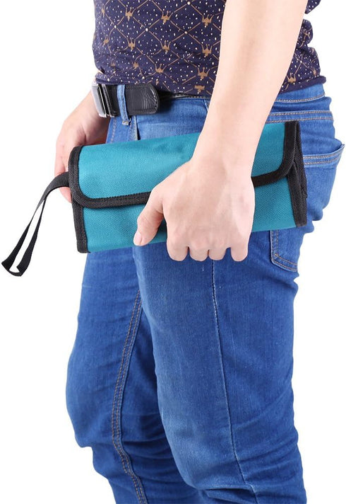 Tool Bag Roll Foldable Maintenance Tools Storage Holder Roll Bag Professional Electrician Techincian Homeowner Tools Carrier Organizer Bag Oxford ...