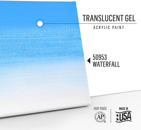 FolkArt Watercolor Gelz Acrylic Craft Paint, Waterfall 2 fl oz Translucent Gel Acrylic Paint Perfect for Indoor and Outdoor Arts and Crafts Projec...