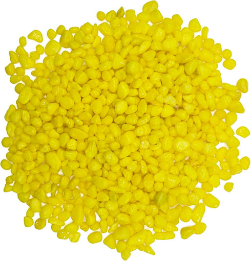 Yellow Pebbles for Crafts, 0.9 Pound Natural Polished Aquarium Gravel, Decorative Pebbles for Indoor Plants, Turtle Tank, Vase, Succulents Cactus,...