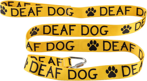 Hearing Impairment Dog Leash Deaf Dog Dog Leash Walking Training Dog Leashes Dog Owner Pet Lover Gift (Deaf Dog-YE)...