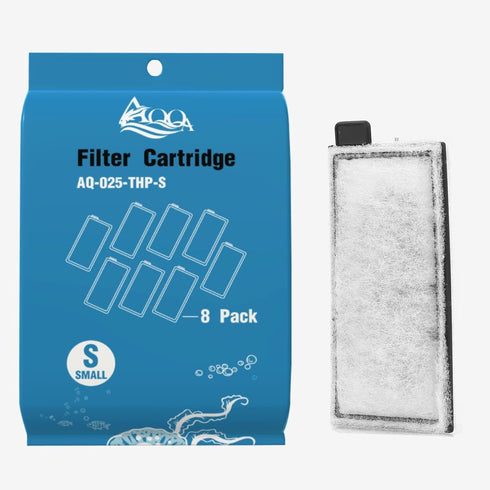 AQQA 8 Pack Aquarium Filter Cartridge Replacement Fish Tank Filter Cartridge for Aquarium Internal Filter (Small)...