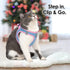 PHOEPET Step-in Dog Harness,Reflective Adjustable Dog Vest Harness, Soft Pet Walking Jacket with 2 Metal Leash Hooks for Dog and Cat(Baby Blue Bas...