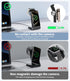 ANNNWZZD 3 in 1 Wireless Charging Station for Apple MagSafe Charger phone and watch charger station for iphone, Iphone wireless Charger Stand Comp...