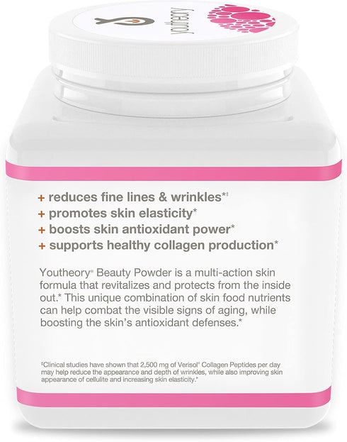Youtheory Beauty Powder Citrus Flavor, Reduces fine lines & wrinkles, 21 Servings...