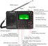 ZHIWHIS Portable Bluetooth Radio, FM AM Shortwave Radios with Sleep Timer and Preset Function, Rechargeable Digital Recorder, Stereo MP3 Player wi...