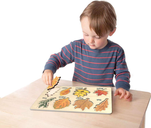 Leaf Wooden Jigsaw Puzzles Educational Learning Stem Toys Boys Girls Birthday Gift Colorful Shape...
