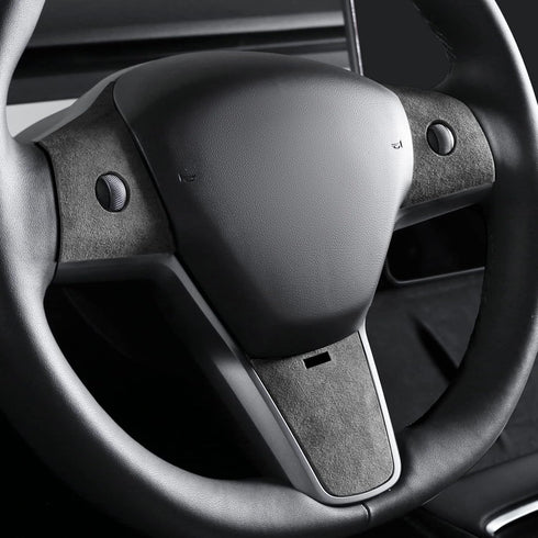 Steering Wheel Wrap Kit Sticker,for Tesla Model 3 / Y,Steering Wheel Protector Decoration Accessories (Black)...