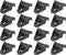 X AUTOHAUX 16pcs Black Car Subwoofer Speak Grill Clips Clamps Install Bay Fit for 4" 6" 8" 10" 12" 15"...