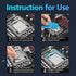 12.8 W/mK Thermal Pad, 85x45x1.0mm, Silicone Cooling Thermal Pads and Non Conductive High-Temperature Resistance with Dual Self-Adhesive Films for...