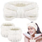 BESARME 3 Pieces Face Wash Headband and Wristband Set Spa Headband for Women Girls Makeup Skincare Headbands Wrist Towels Wrist Bands for Washing ...