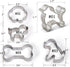 Puppy Dog Paw and Bone Shaped Cookie Cutter, Stainless Steel Biscuit/Fondant Molds Homemade Baking Tools by EORTA for Kids, Party, Dishwasher Safe...