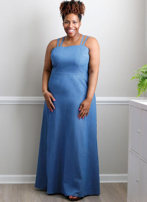Know Me Women's Strappy Dress Sewing Pattern Kit, Design Code ME2040, Sizes 20W-22W-24W-26W-28W...
