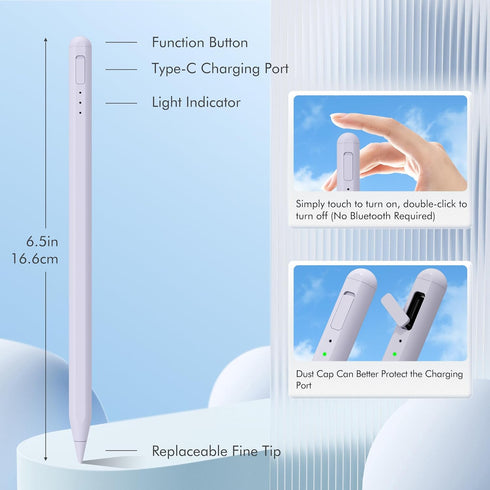 Uogic Stylus Pen for iPad, iPad Pencil iPad Pencil 10th Generation Fast Charging Palm Rejection iPad Stylus Pencil Magnetic Stylus Pens for Touch ...