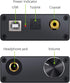 LiNKFOR USB DAC and Headphone Amplifier, Coaxial/Optical/6.35mm Headphone Output, USB to Coaxial S/PDIF Digital to Analog Converter Comaptible wit...