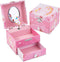 Girl's Musical Jewellery Box With Drawer and Spinning Unicorn, Kids Music Box Jewel Storage Toys Case for Girls Gift...