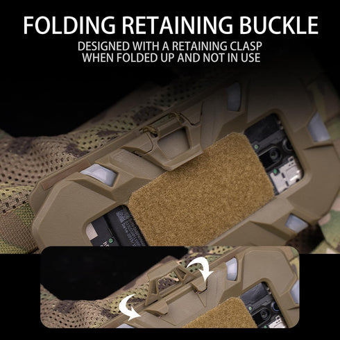 Universal Molle Phone Chest Mount Phone Holder Quick Release Folded Navigation Board for Screen Size 4.7"-6.7" (Tan)...