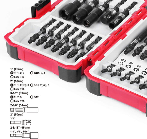 Impact Driving Accessory Set, 26-Piece,Industrial Strength, 1/4" Hex Shank...