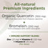 Organic quercetin, Quercetin with Bromelain, quercetin supplements 500mg, quercetin with vitamin c and zinc, Bioflavonoids for Healthy Immune Supp...