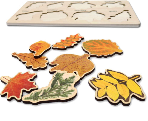 Leaf Wooden Jigsaw Puzzles Educational Learning Stem Toys Boys Girls Birthday Gift Colorful Shape...