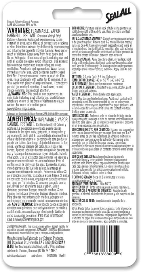 Seal-All 380011 Adhesive - 1 fl oz...